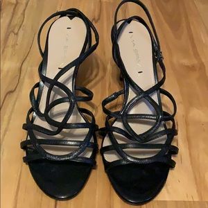 Via Spiga-black strappy heels